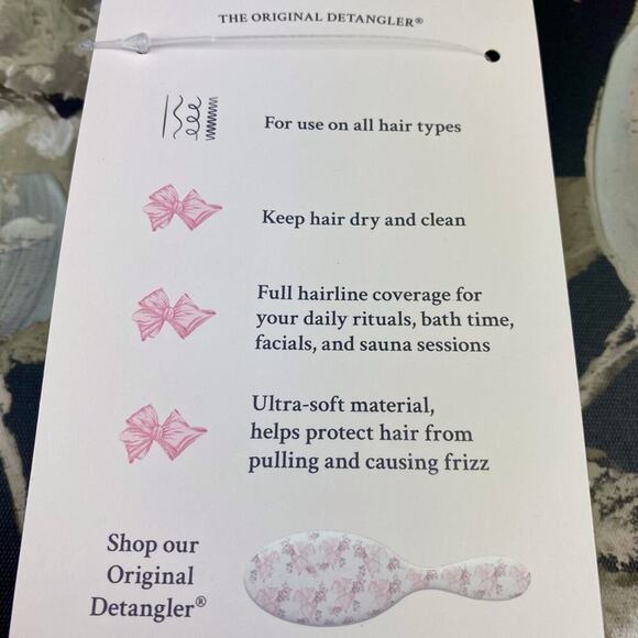 NWT Loveshackfancy & Wet Brush Cotton Wash Headband in Rosa Beau. - Picture 6 of 16